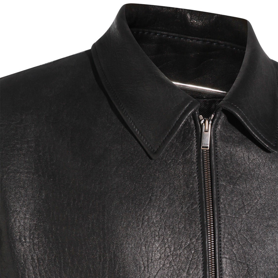 Saint Laurent Black Leather Zip Jacket