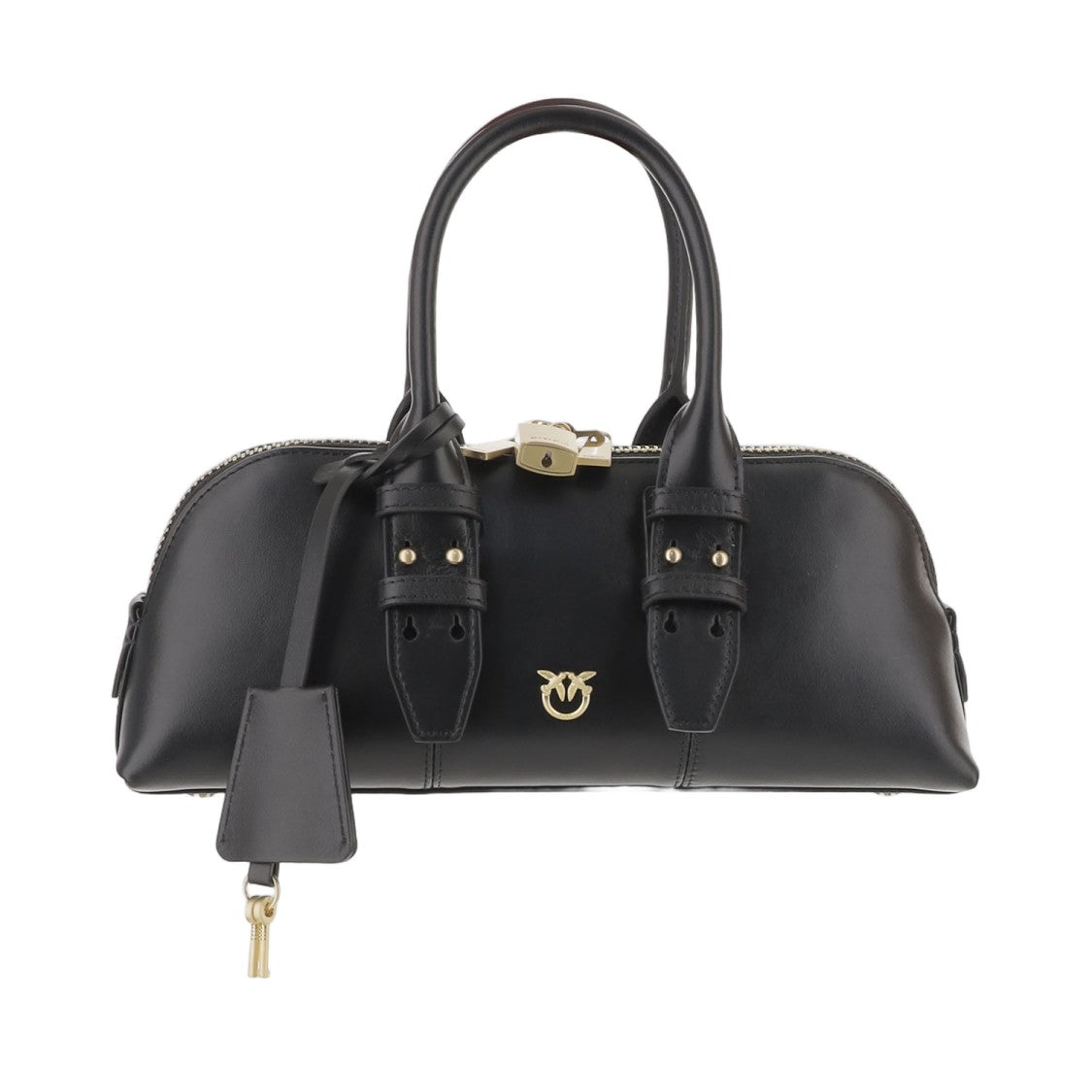 Pinko Escape Horizontal Leather Bowling Bag