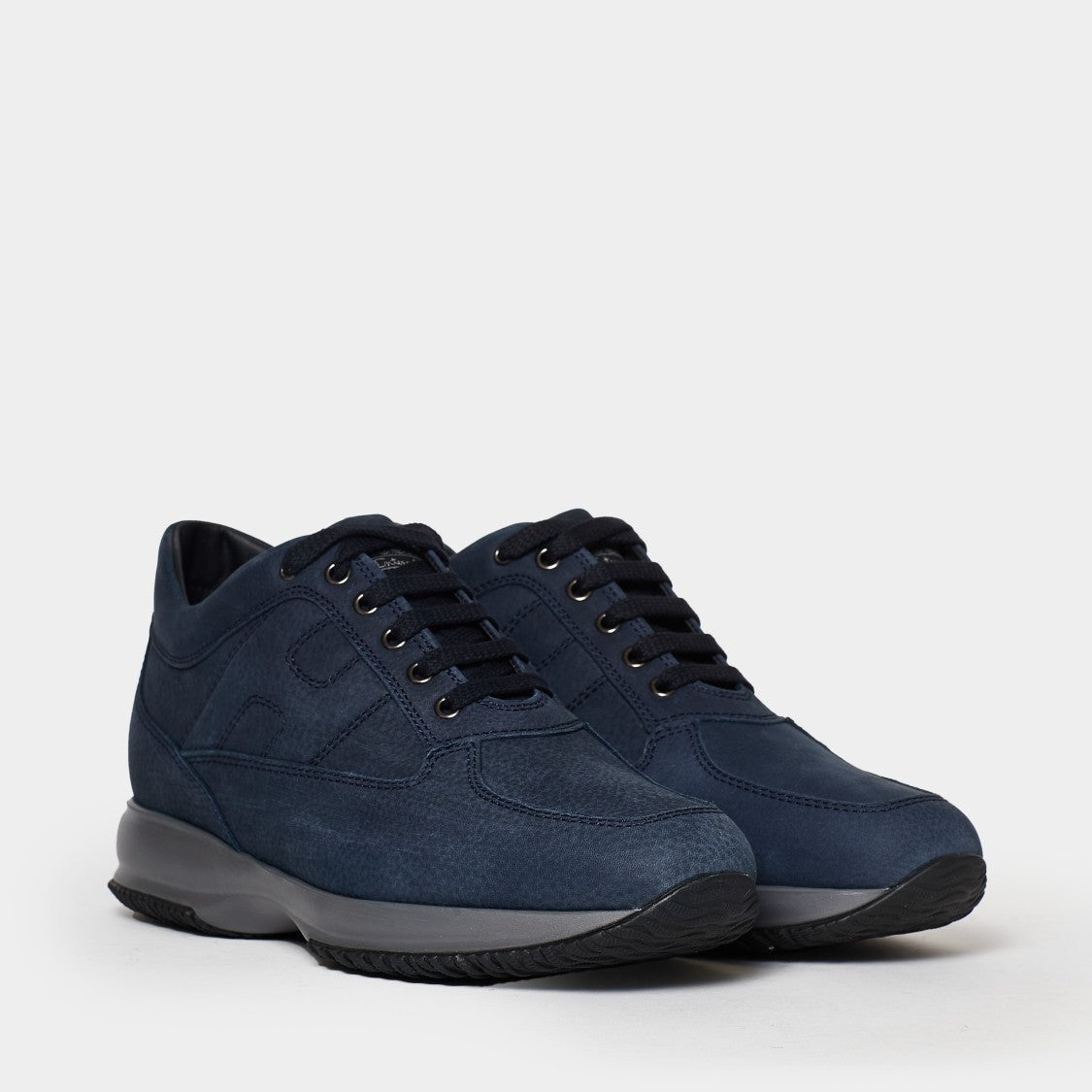 Hogan Nubuck Blue Hogan Interactive Sneakers