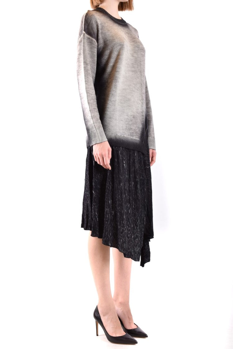 Diesel Dress With Knit Top And Flowing Skirt Detail