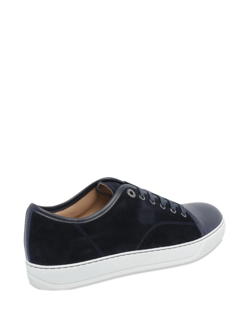 Lanvin Low-Top Sneakers With Suede And Smooth Texture Contrast