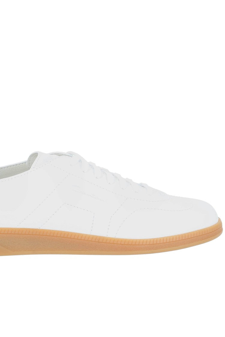 Santoni Oly-Cube Soft Leather Tennis Sneakers