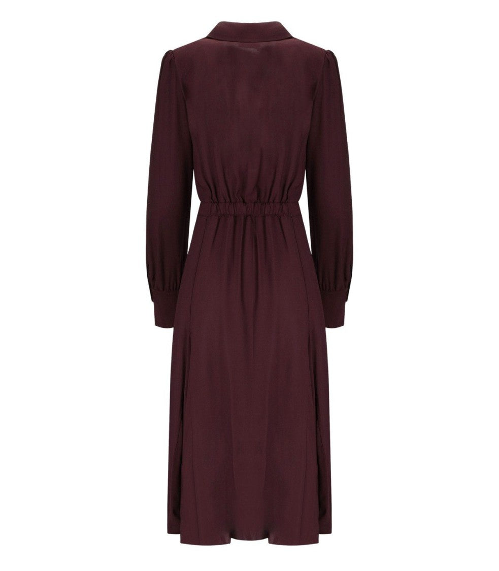 Elisabetta Franchi Merlot Midi Dress