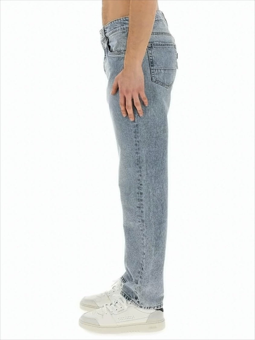 Department 5 Light Blue Straight-Leg Denim Pants