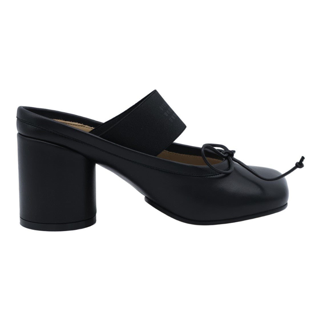 Mm6 By Maison Margiela Black Pumps With Bow Detail And Chunky Heel