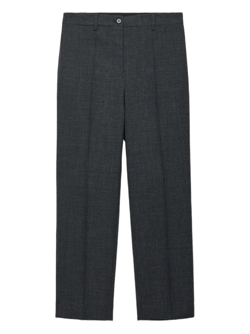 Prada Tailored Straight-Leg Trousers With Mid-Rise Waist
