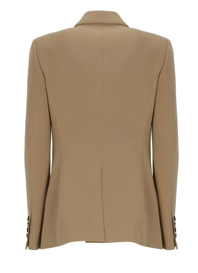 Alberto Biani Beige Tailored Single-Breasted Blazer