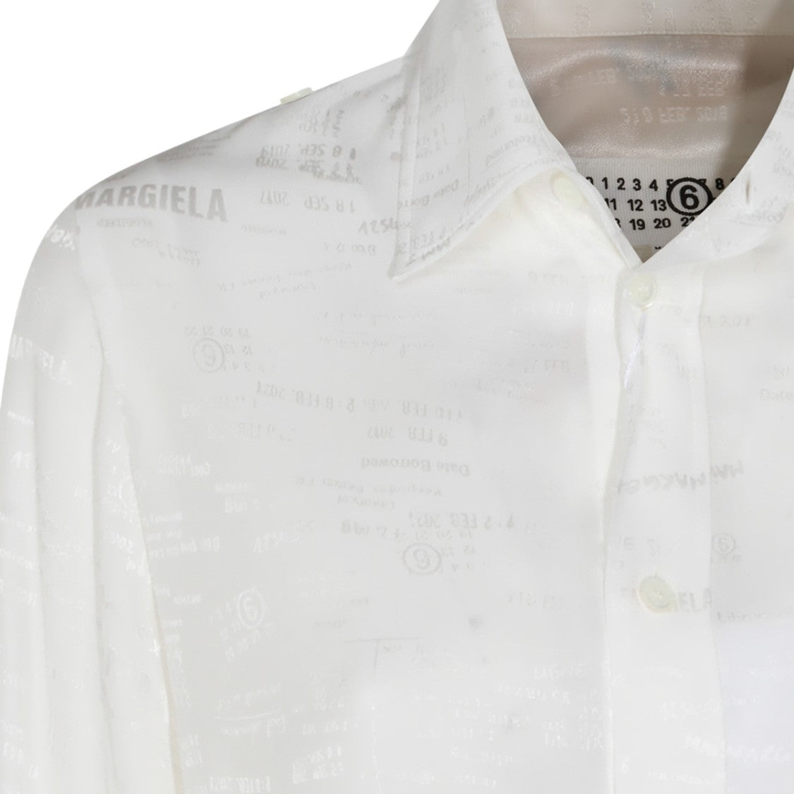 Mm6 By Maison Margiela Cropped Long-Sleeved Shirt With Classic Collar