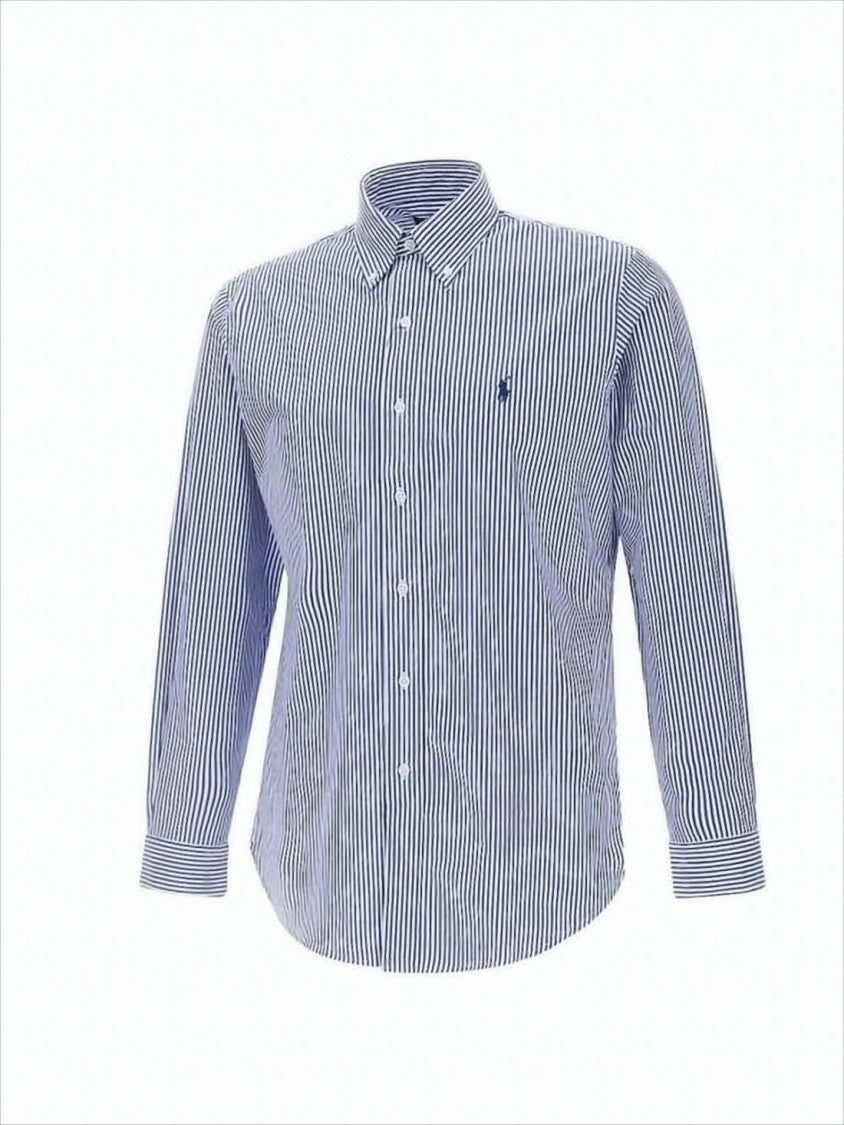 Polo Ralph Lauren Tailored Long-Sleeve Button-Down Shirt With Vertical Stripes