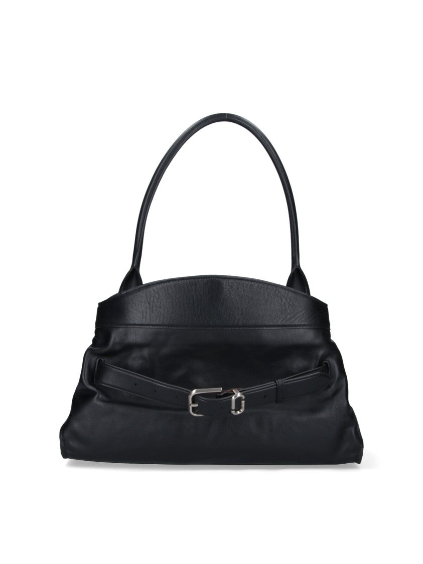 Marc Jacobs Structured Black Calf Leather Shoulder Bag