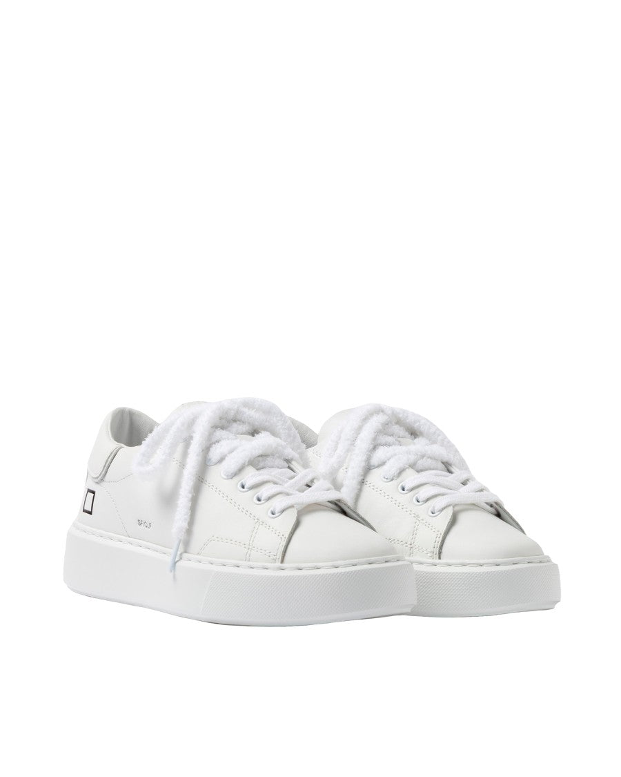 D.A.T.E Sfera Calf White Sneakers