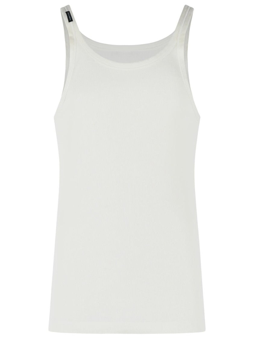 Dolce & Gabbana Ivory Cotton Tank Top