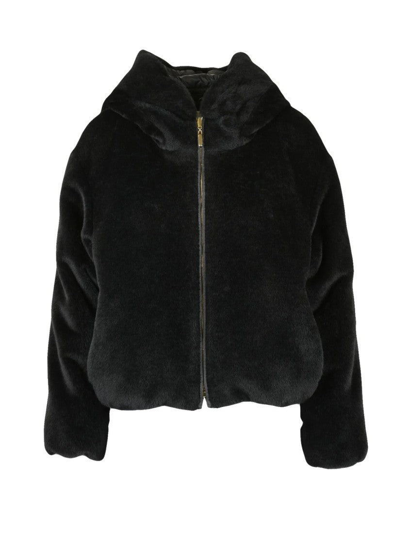 Max Mara Reversible Padded Coat With Hood And Zip Closure