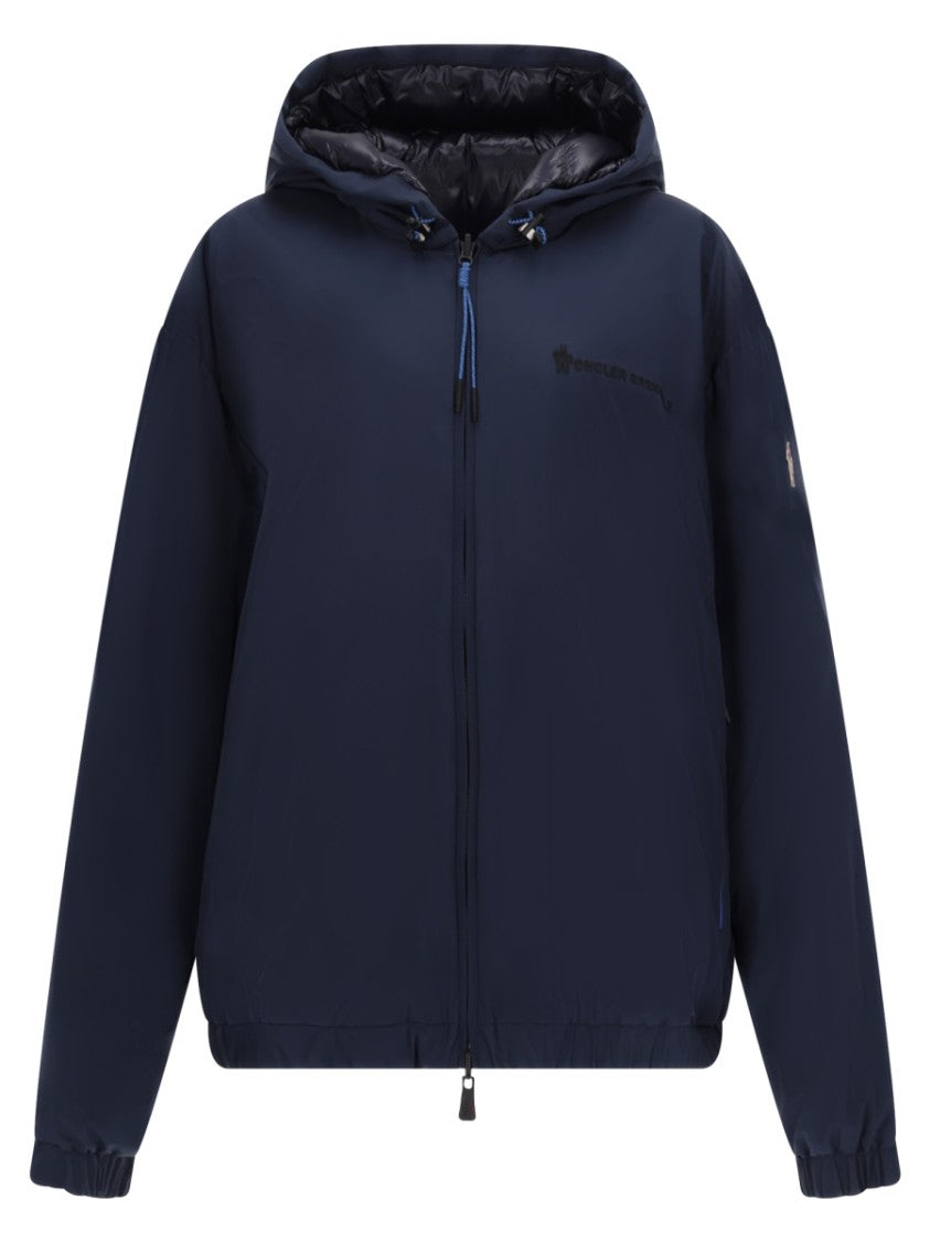 Moncler Grenoble Dual-Sided Bomber Jacket With Adjustable Hood And Logo Detail
