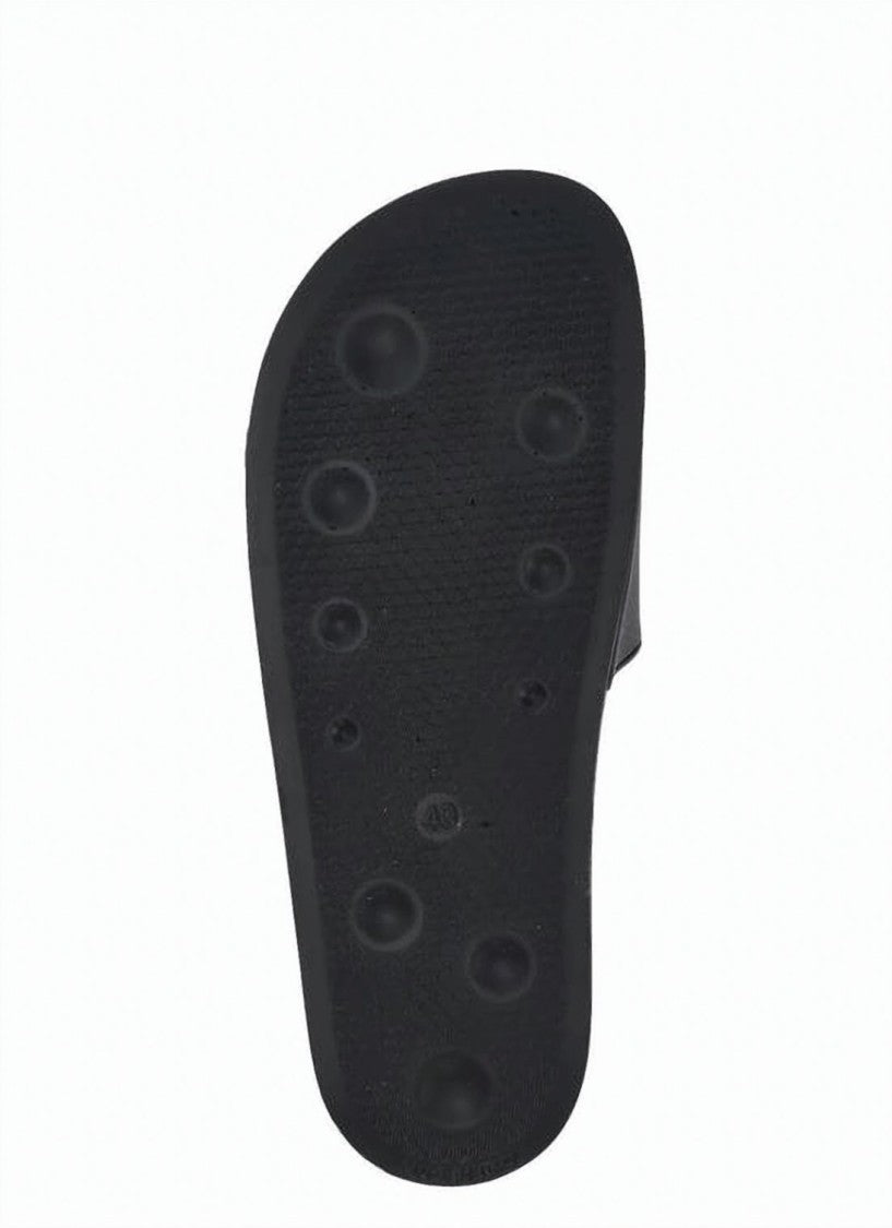 Palm Angels Minimalist Black Slide Sandal With Gothic Branding