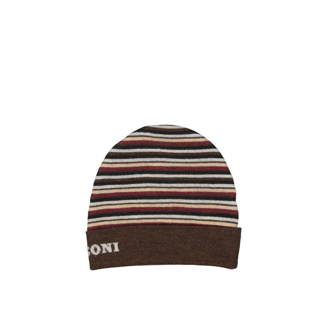 Missoni Ribbed Trim Wool Hat With Striped Pattern