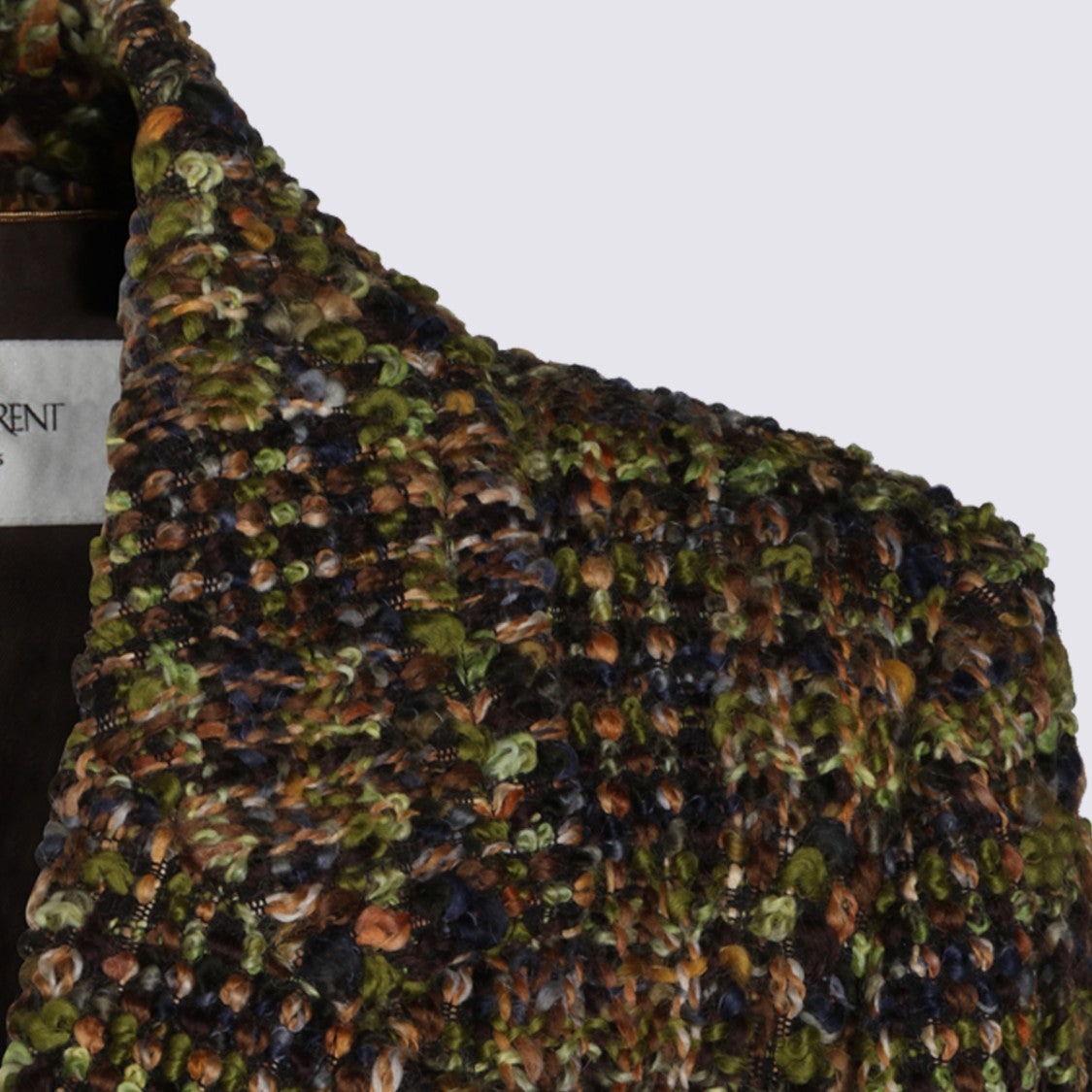 Saint Laurent Green Bouclé Wool Blazer