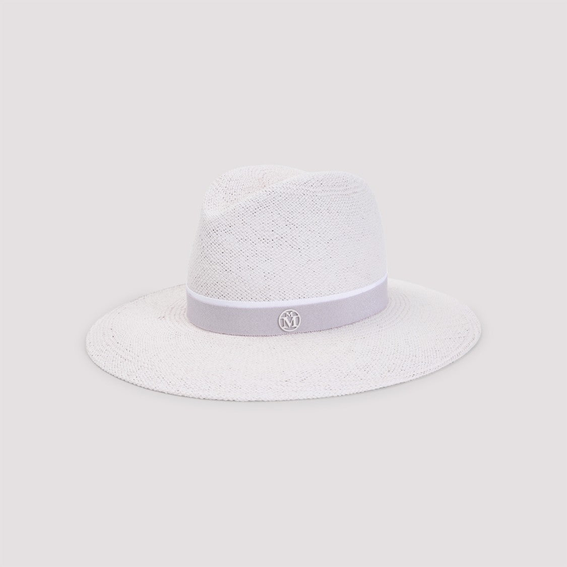 Maison Michel Woven Wide-Brimmed Hat With Textured Finish And Structured Crown