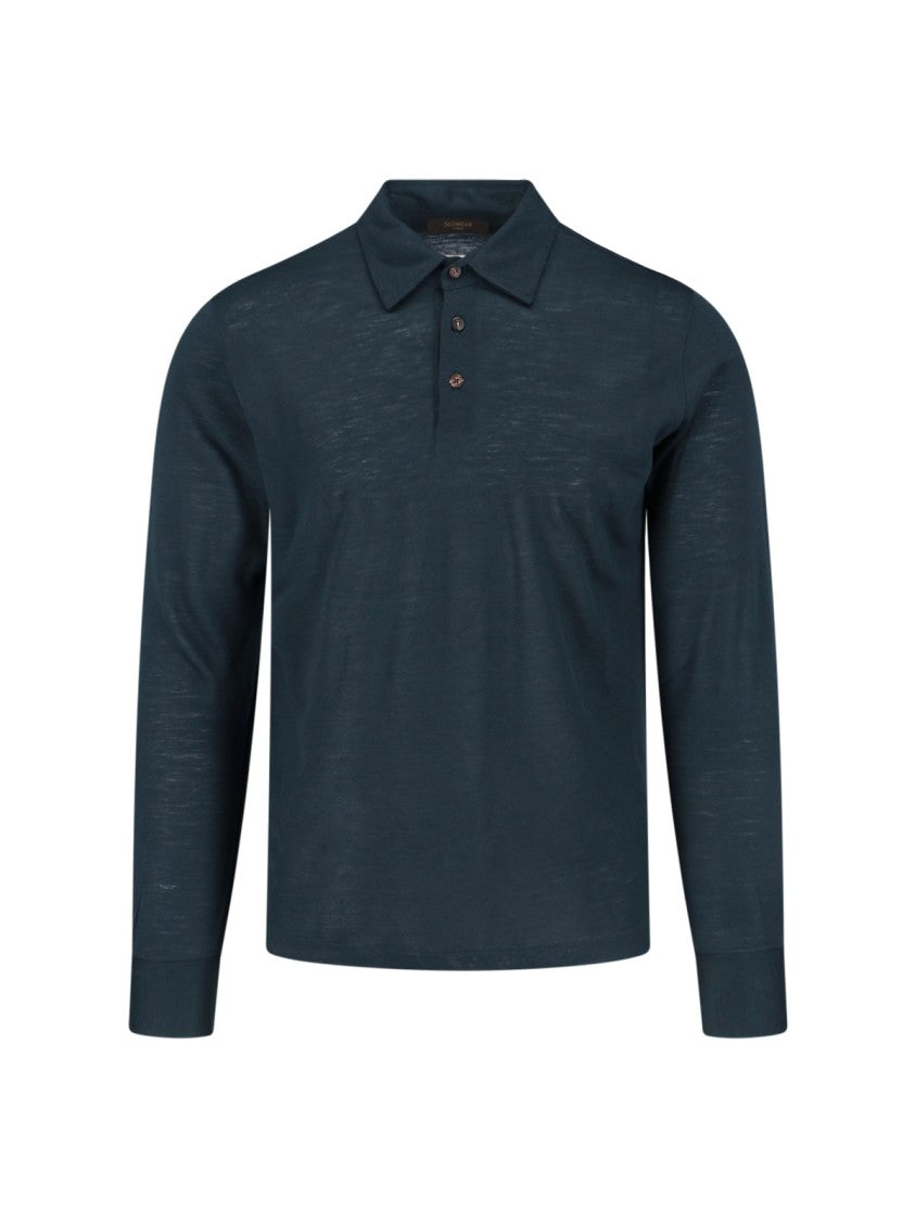 Zanone Virgin Wool Polo – Green