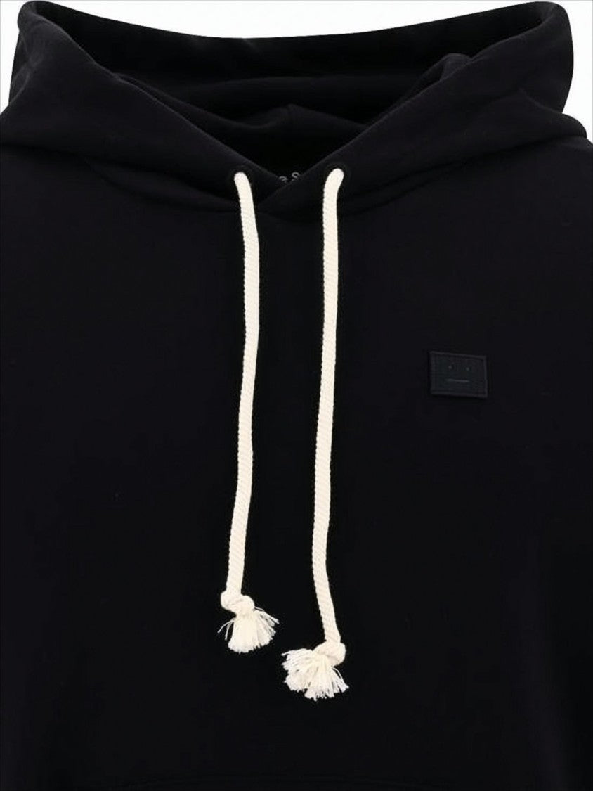 Acne Studios Relaxed-Fit Black Hoodie With Drawstring And Kangaroo Pocket