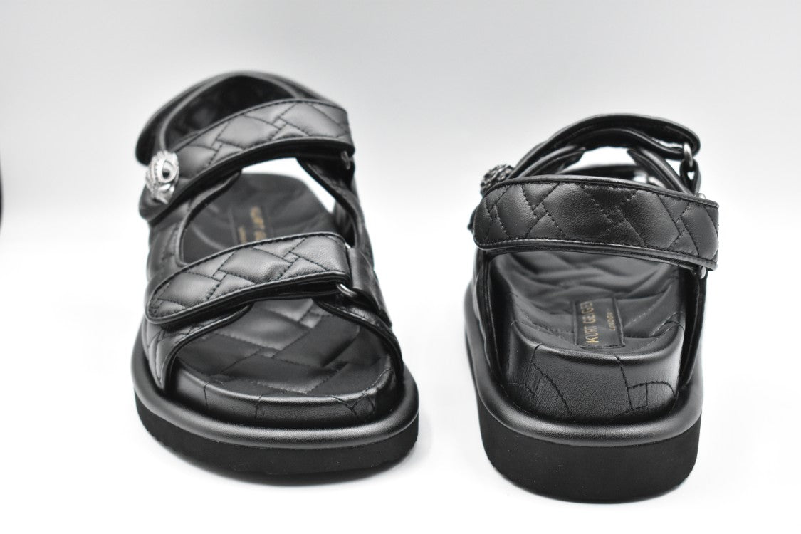 Kurt Geiger Quilted Black Flat Shoes With Minimalist Silhouette