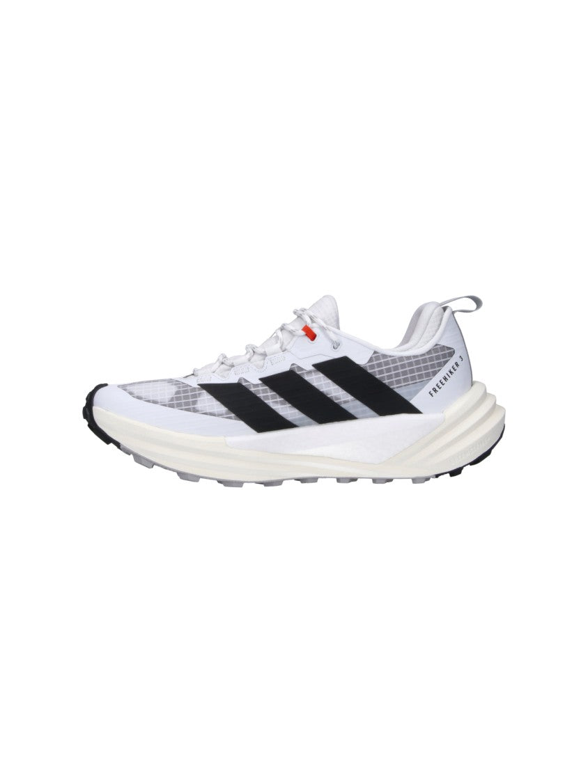 Adidas White Terrex Freehiker 3 Low Gore-Tex Fabric Sneakers