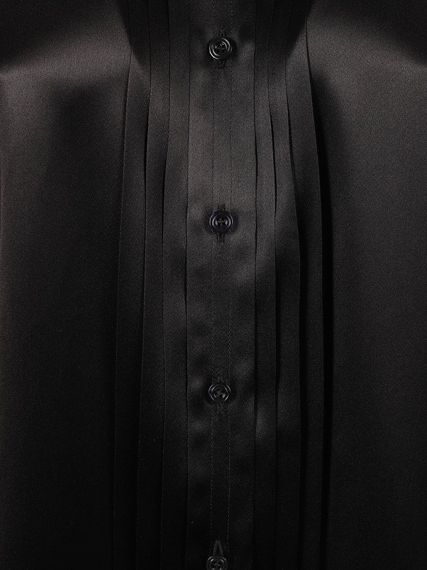 Tom Ford Silk Black Skirt With Subtle Pleating