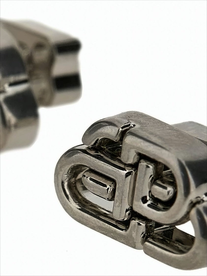 Balenciaga Interlocking Double 'B' Cufflinks With Polished Finish