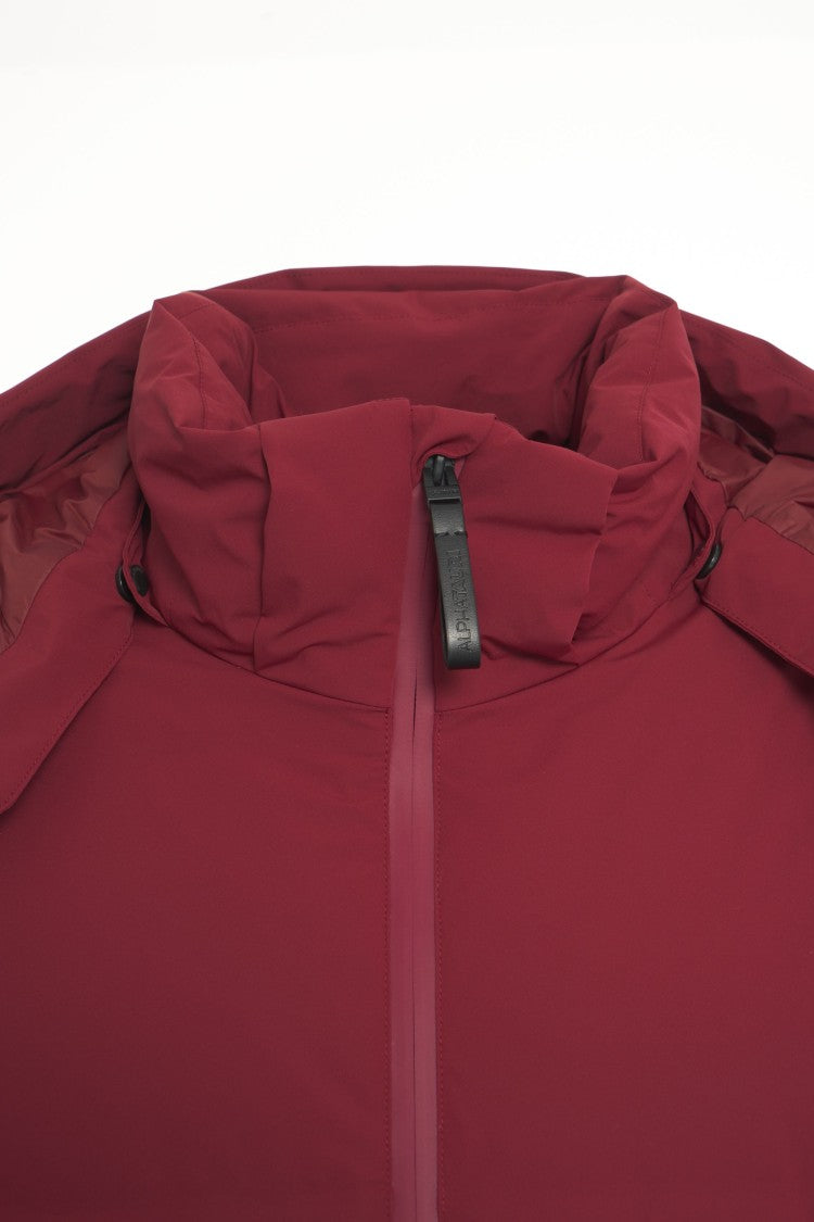 Alpha Tauri Quilted Down Jacket With Hood And Double Zipper