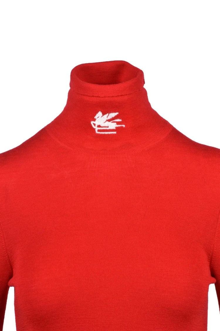 Etro Virgin Wool Turtleneck - Red