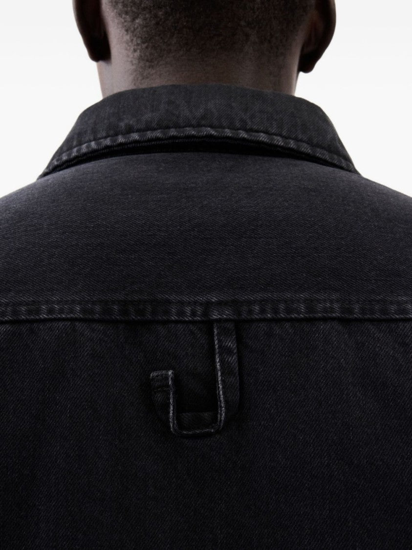 Jacquemus Black Relaxed Curved Hem Casual Shirt