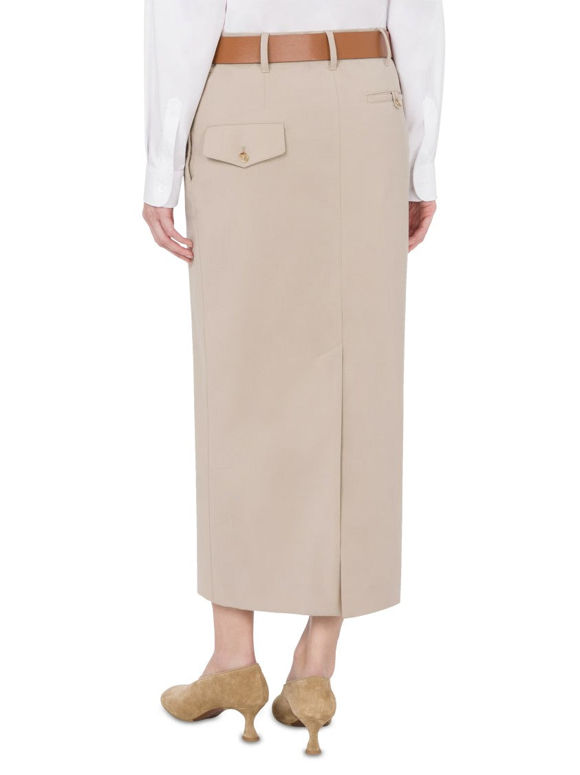 Moschino Knee-Length Beige Skirt With Belt