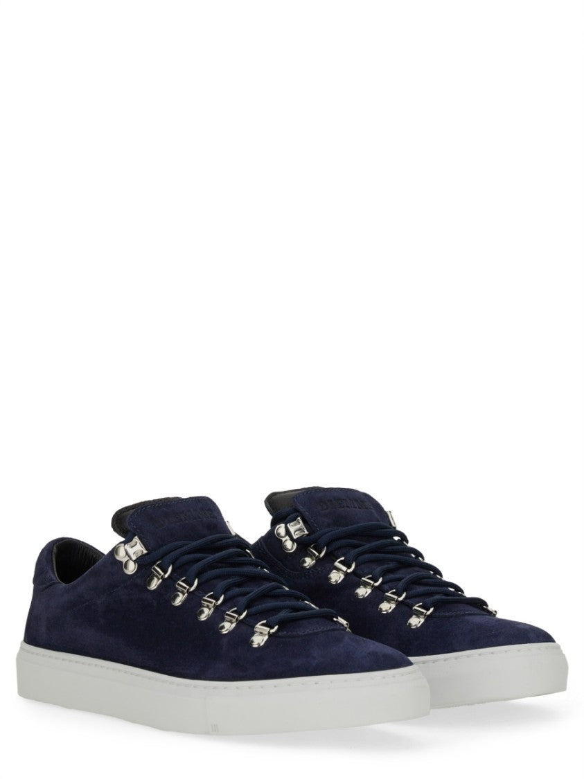 Diemme Navy Marostica Suede Metal Eyelets Sneakers