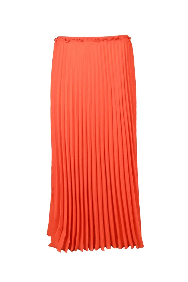 Red Valentino Pleated Skirt Polyester - Orange
