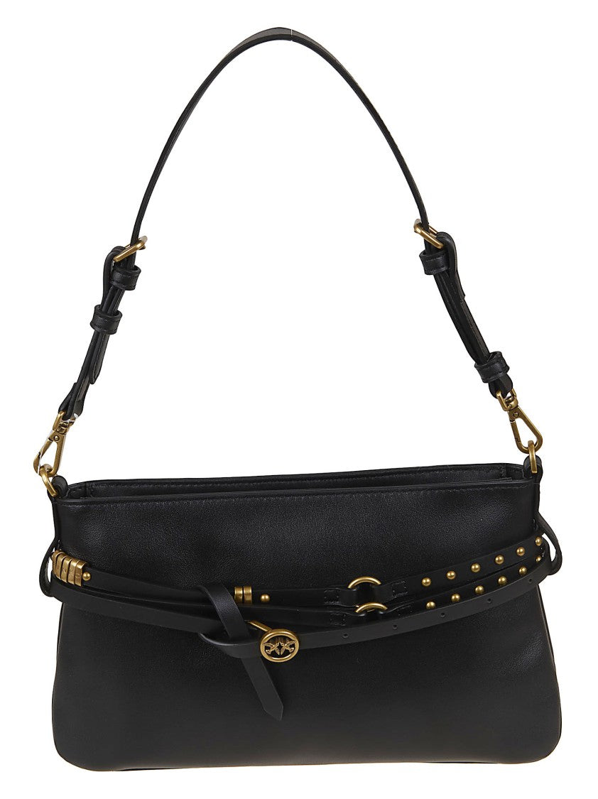 Pinko Structured Leather Shoulder Bag
