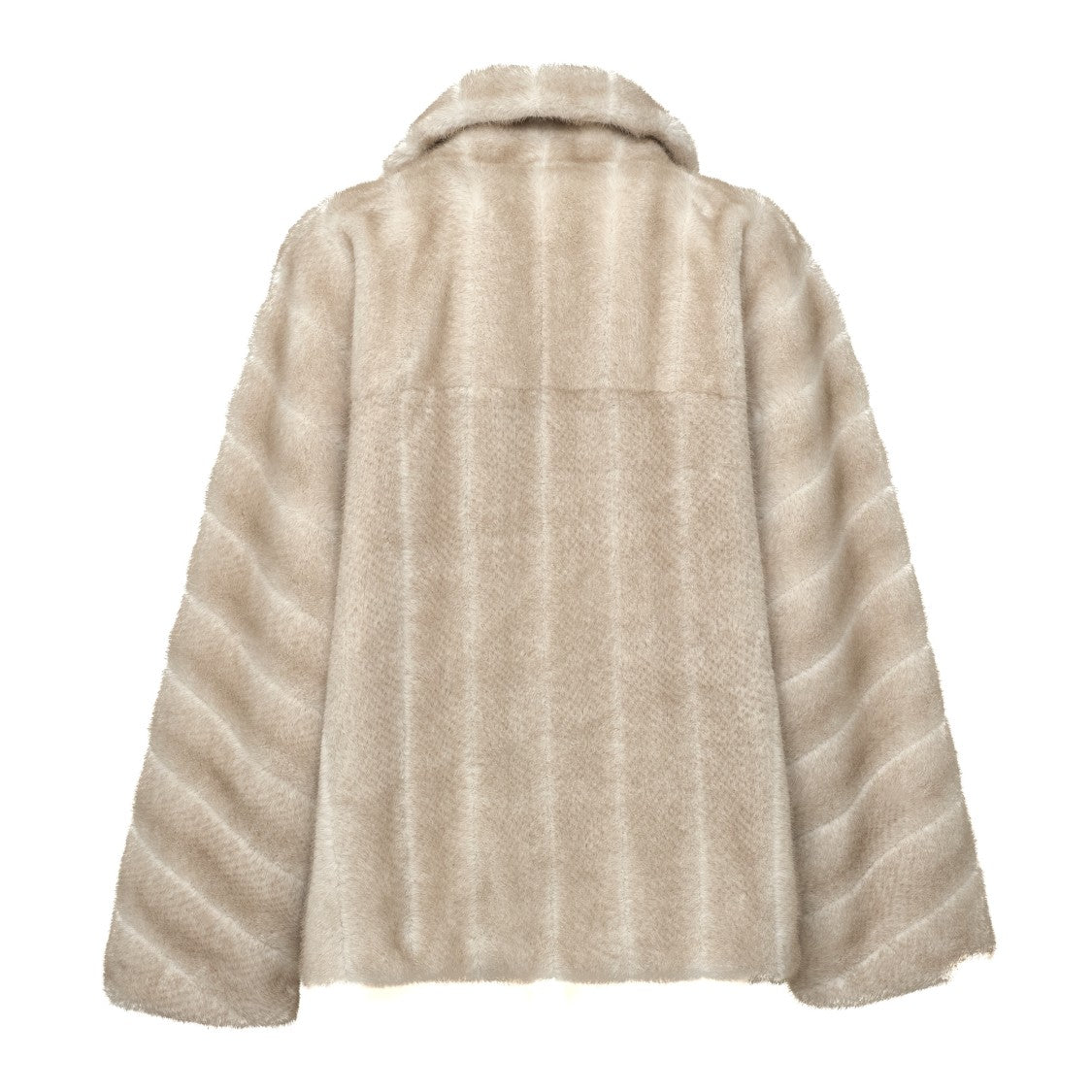 Sword Short Double-Breasted Fake Fur Jacket