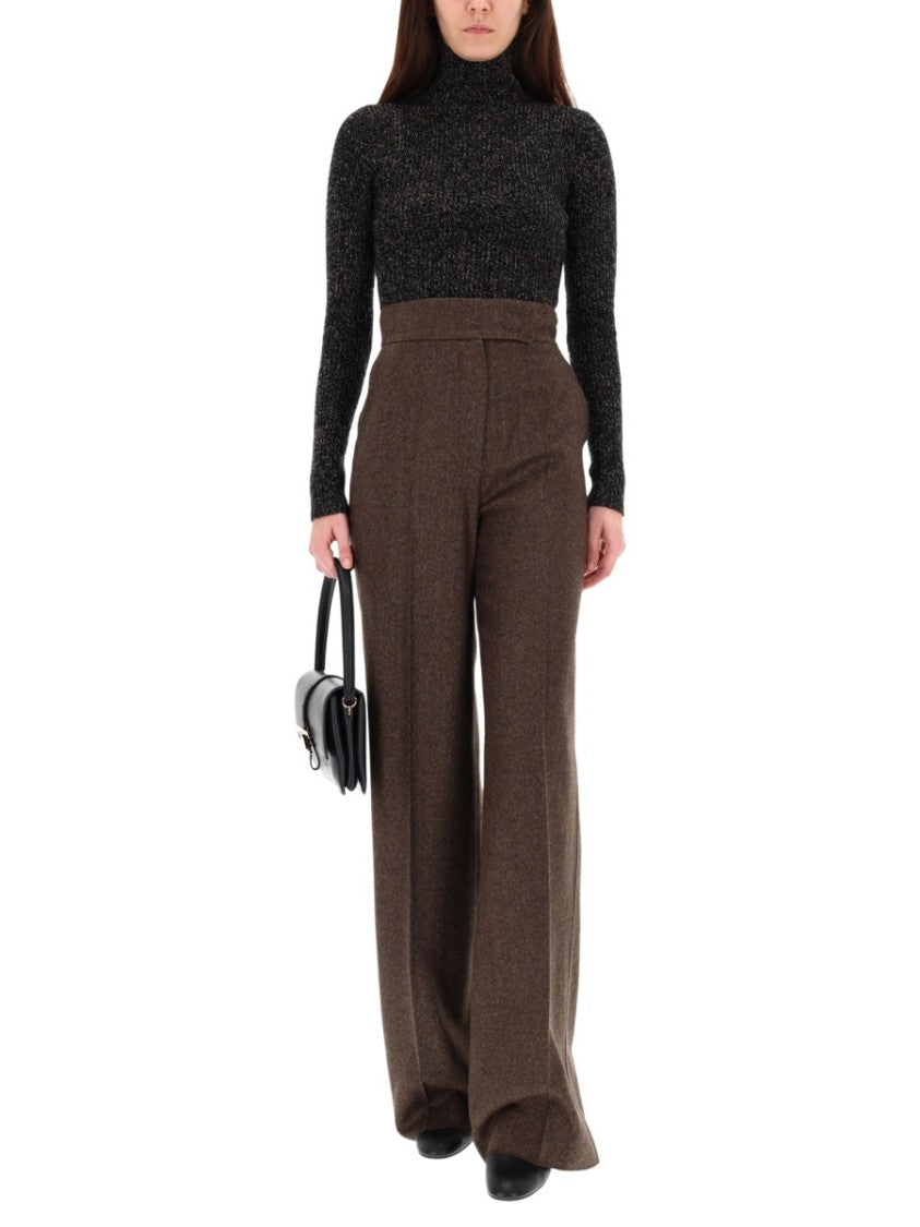 Max Mara Textured Mouliné Turtleneck Sweater With High Neckline