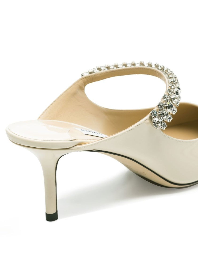 Jimmy Choo Pointed-Toe Crystal Flat Shoes