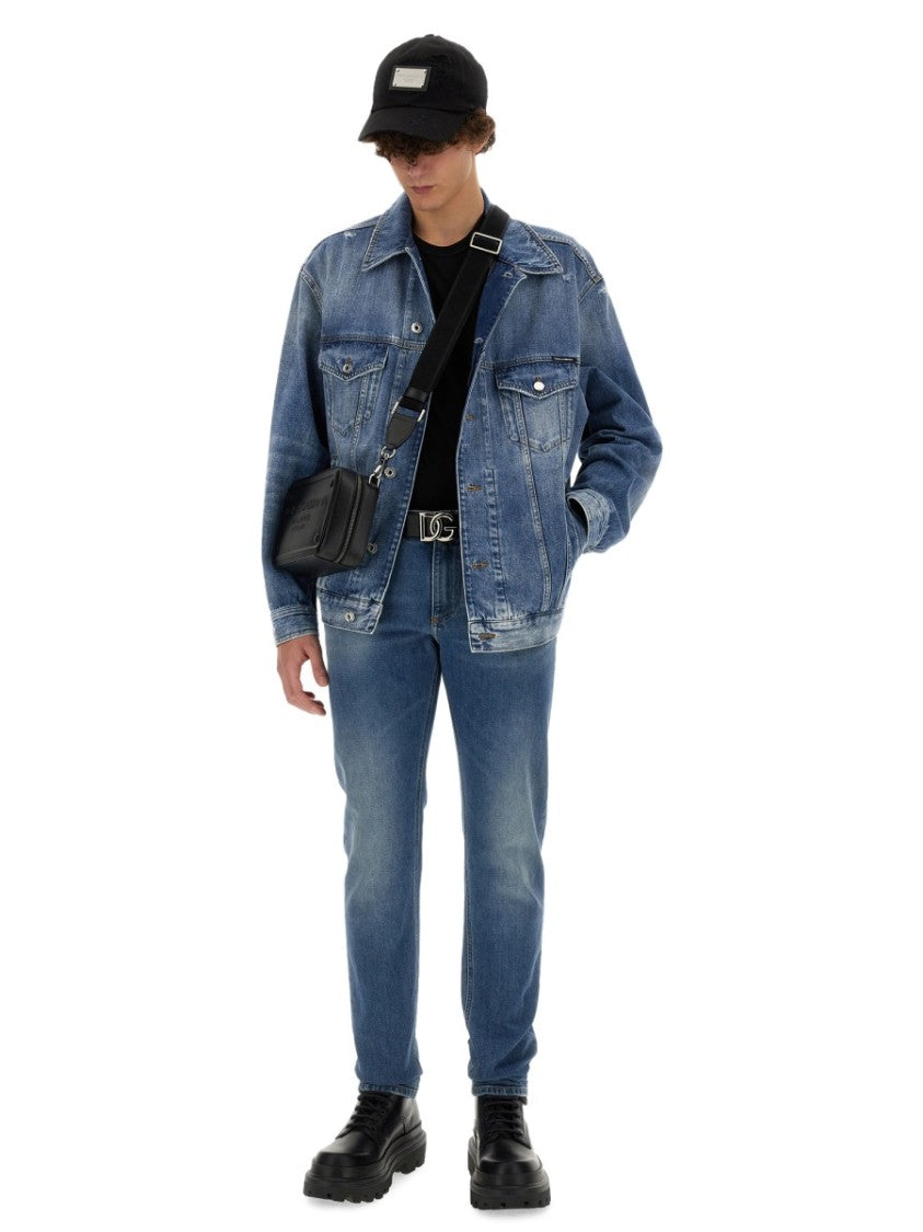 Dolce & Gabbana Regular Fit T-Shirt With Logo Plaque