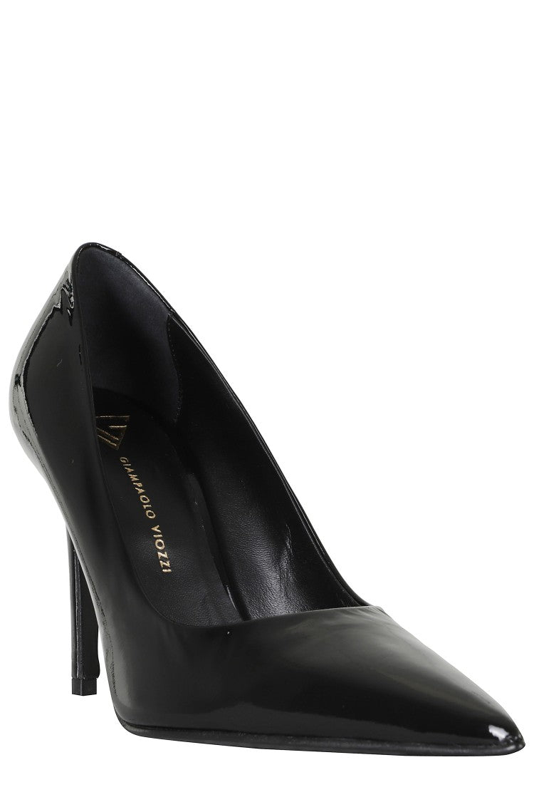 Giampaolo Viozzi Black Patent Leather Stiletto Pumps