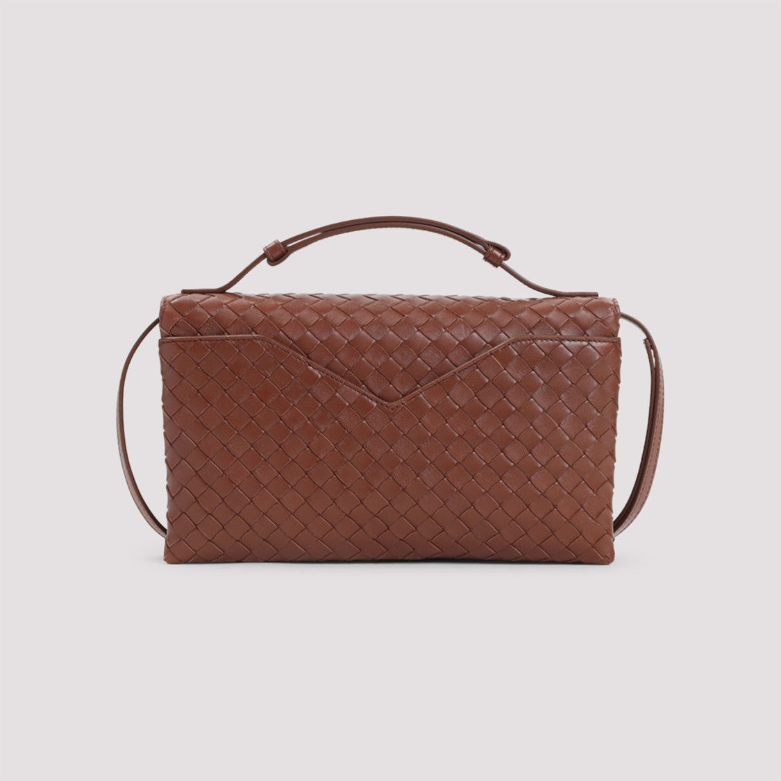 Bottega Veneta Dark Red Intrecciato Lamb Leather Shoulder Bag