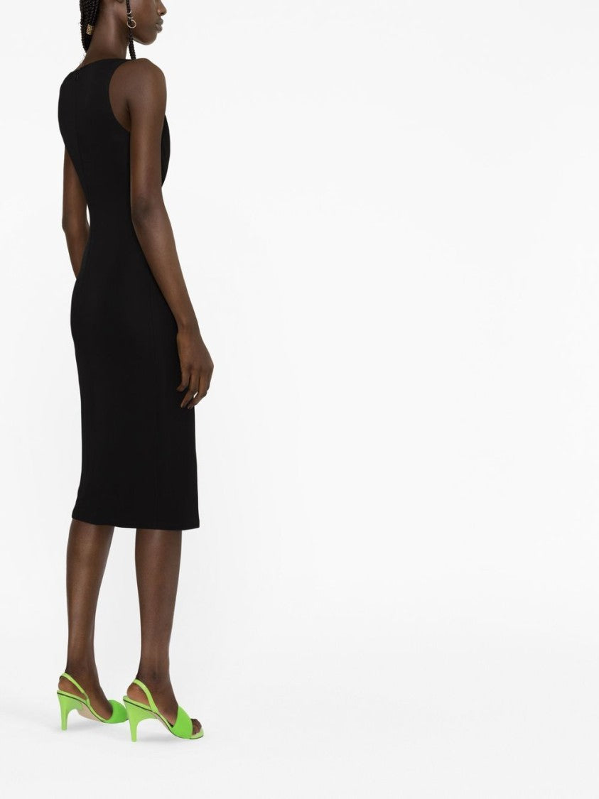 Versace Medusa Cowl-Neck Midi Dress