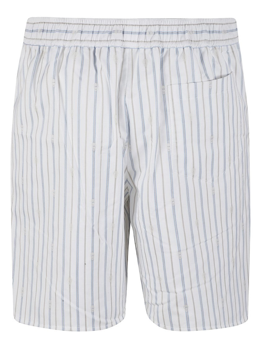 Alexander Mcqueen Classic Striped Cotton Shorts