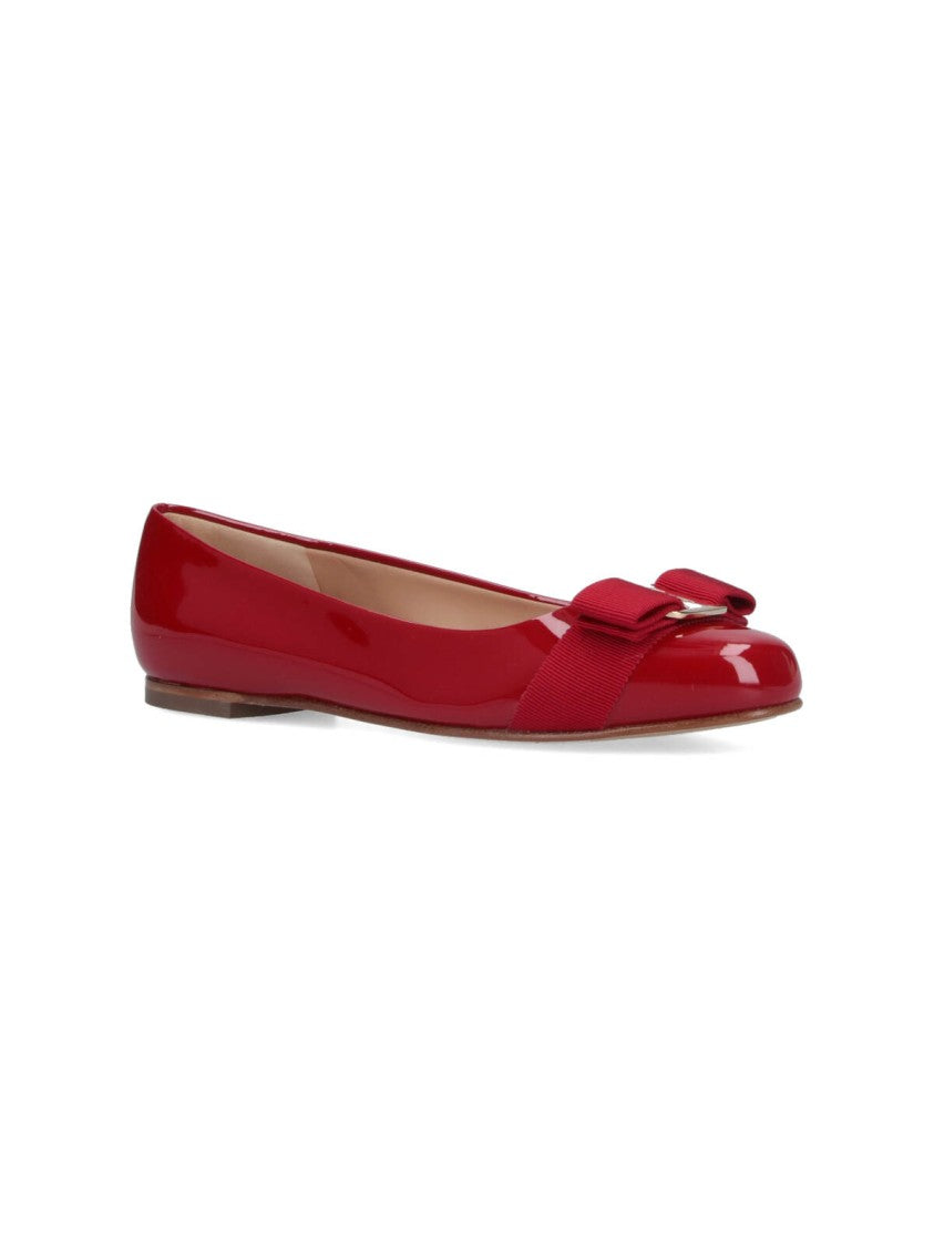 Ferragamo Varina Ballet Flats – Red