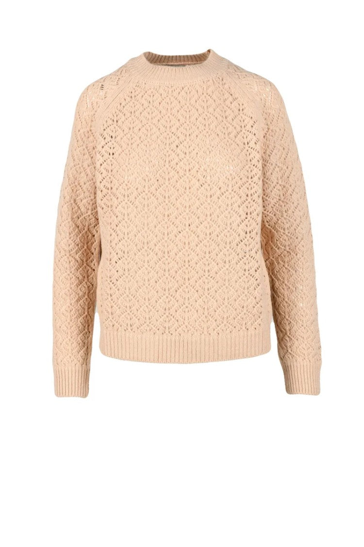 N.O.W. Andrea Rosati Intricately Knitted Brown Sweater