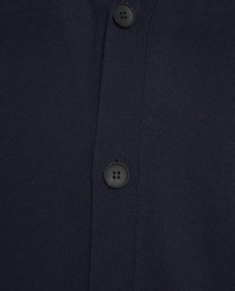 Gender V-Neck Button Front Cardigan In Premium Knit