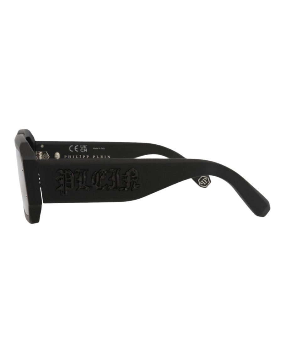 Philipp Plein Bold Square-Frame Acetate Sunglasses With Gothic Details