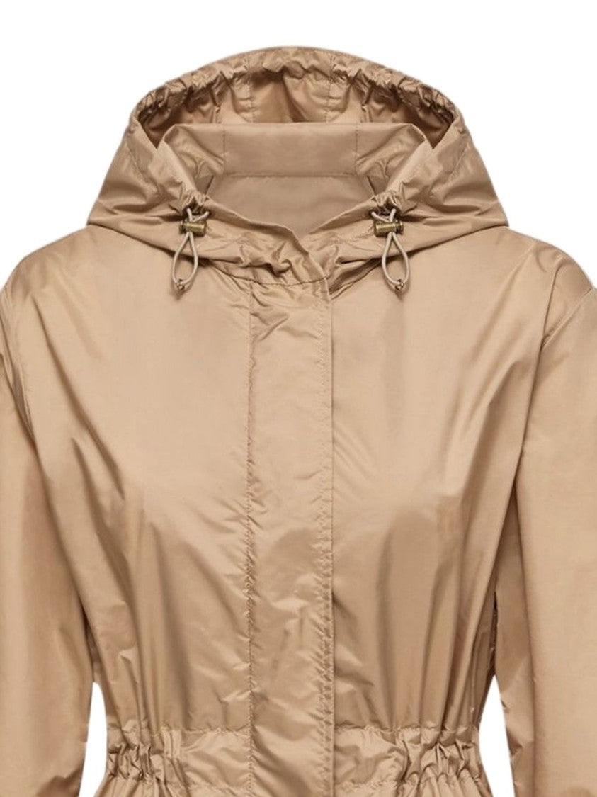 Moncler Grey Matte Finish Lightweight Hooded Coat
