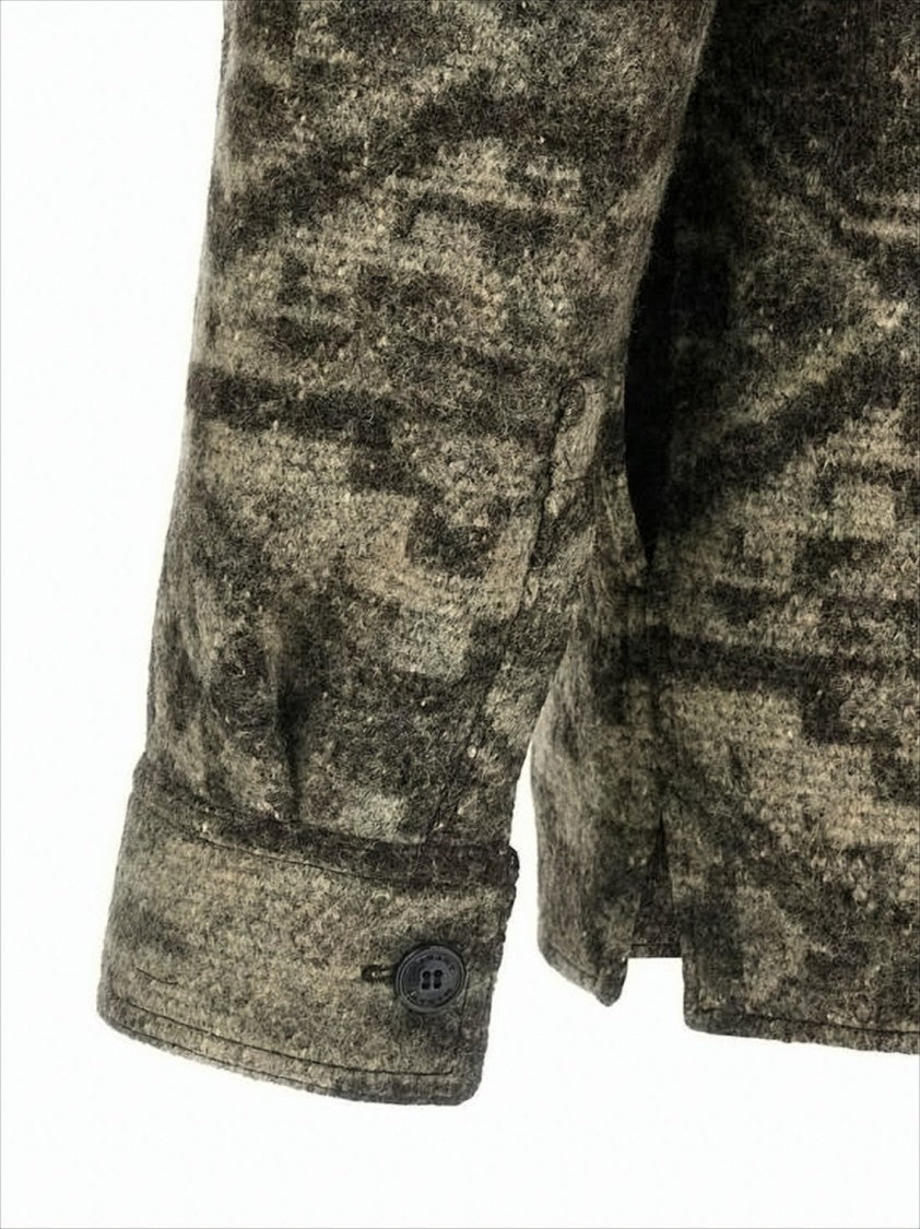 Isabel Marant Textured Wool-Blend Jacket With Geometric Pattern