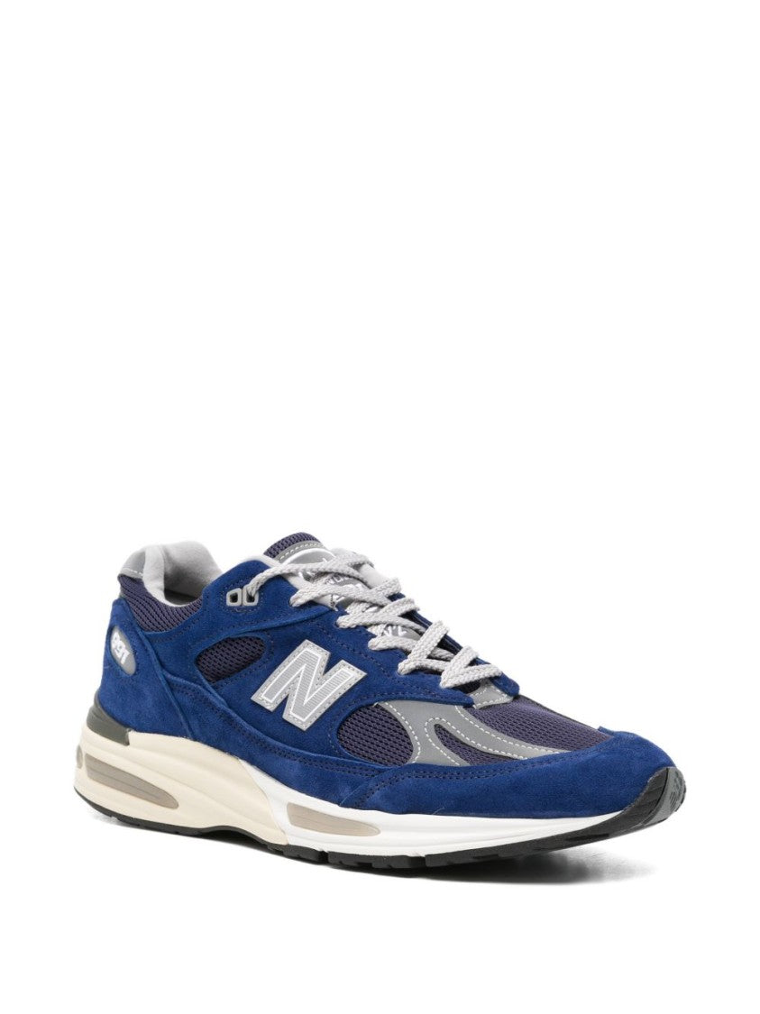 New Balance Blue 991V2 Suede Layered Cushioning Sneakers